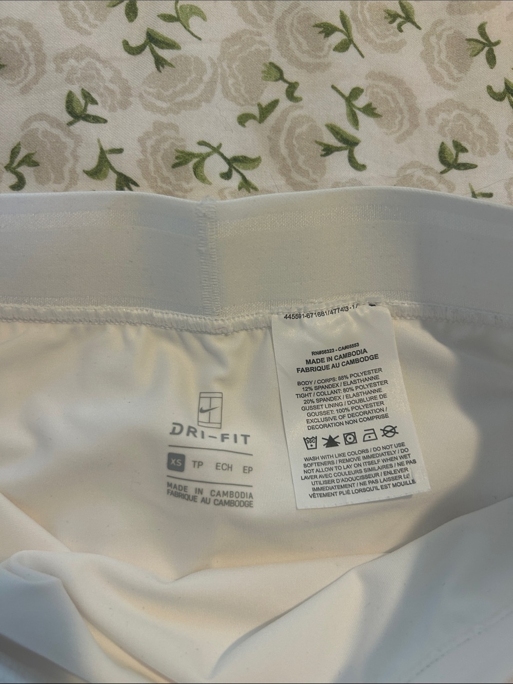 Nike White Skirt with Black Swoosh - Picture 2 of 3